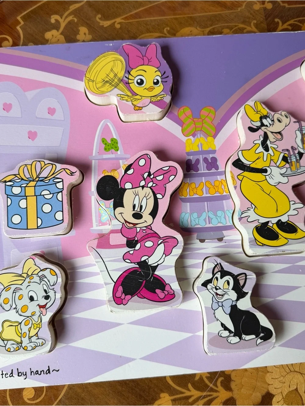 Wooden Melissa & Doug Minnie Mouse Puzzle Bowtique Clarabelle Cuckoo Loca